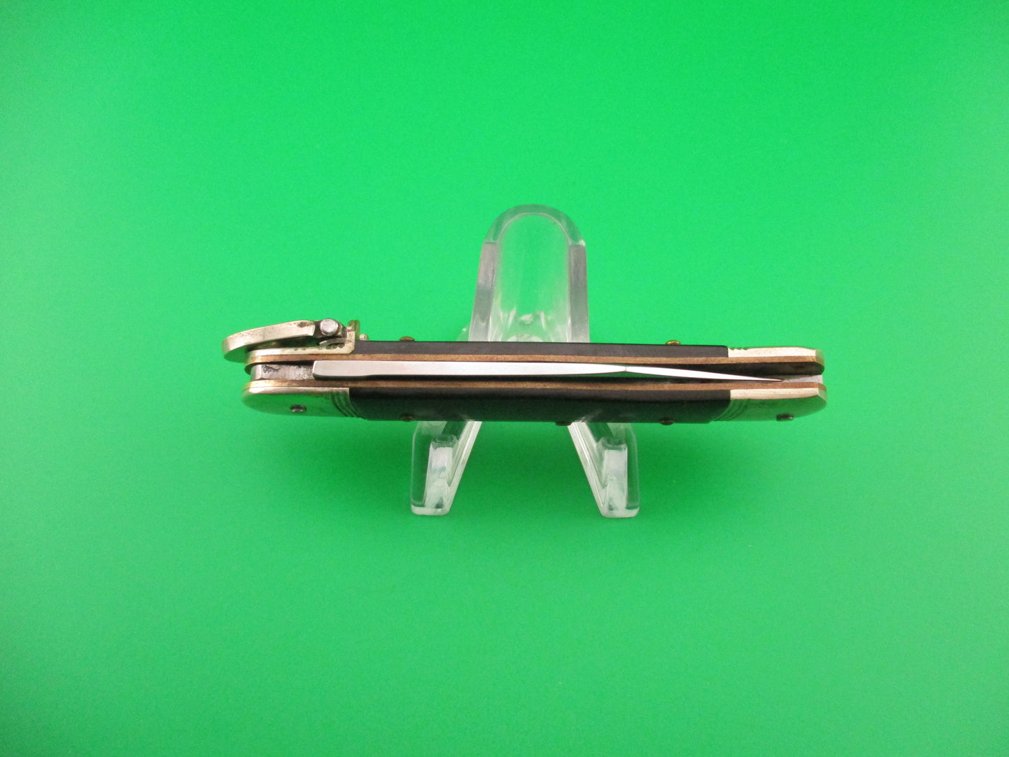 Hubertus Liliput 8cm German Lever Micarta vintage automatic knife