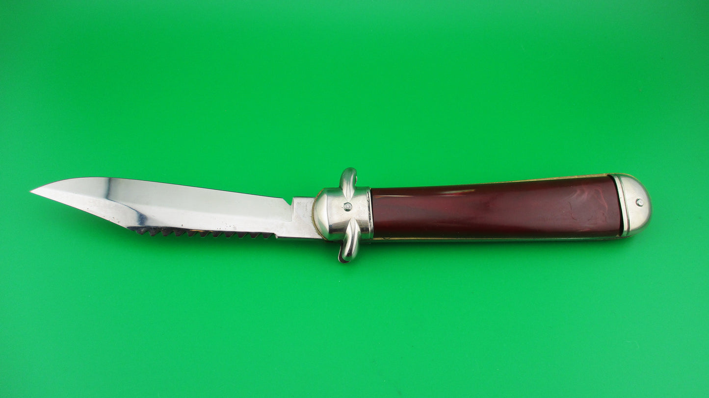 Colonial SHUR SNAP JUMBO jack Maroon Burgundy switchblade knife