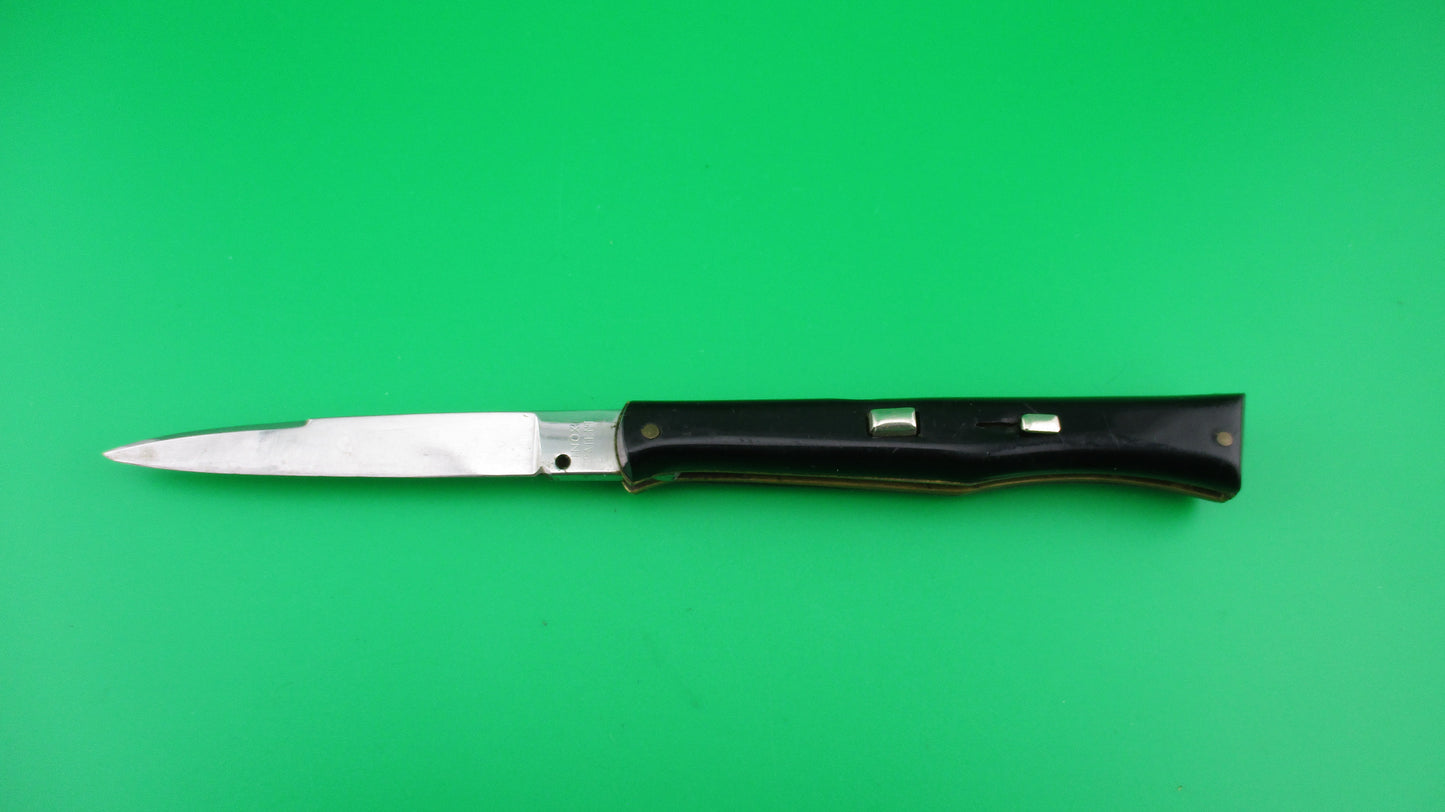 INOX PATENT 18cm Italian Ackermannchen style black automatic knife