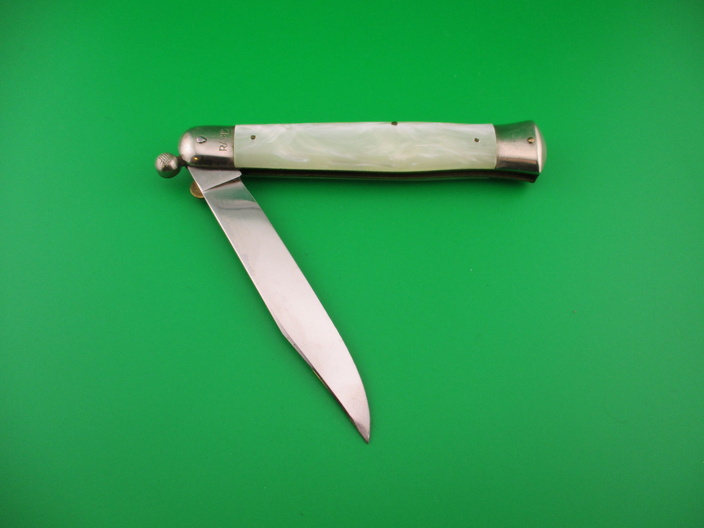 RAPID SZL ROSTFREI 25cm Italian Knob open manual Pearlex vintage knife