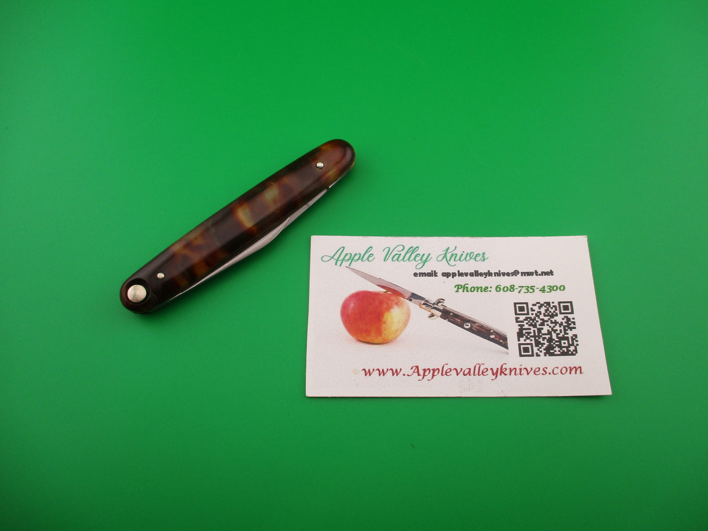 Press Button Knife Co #102 medium double Tortoise celluloid automatic knife