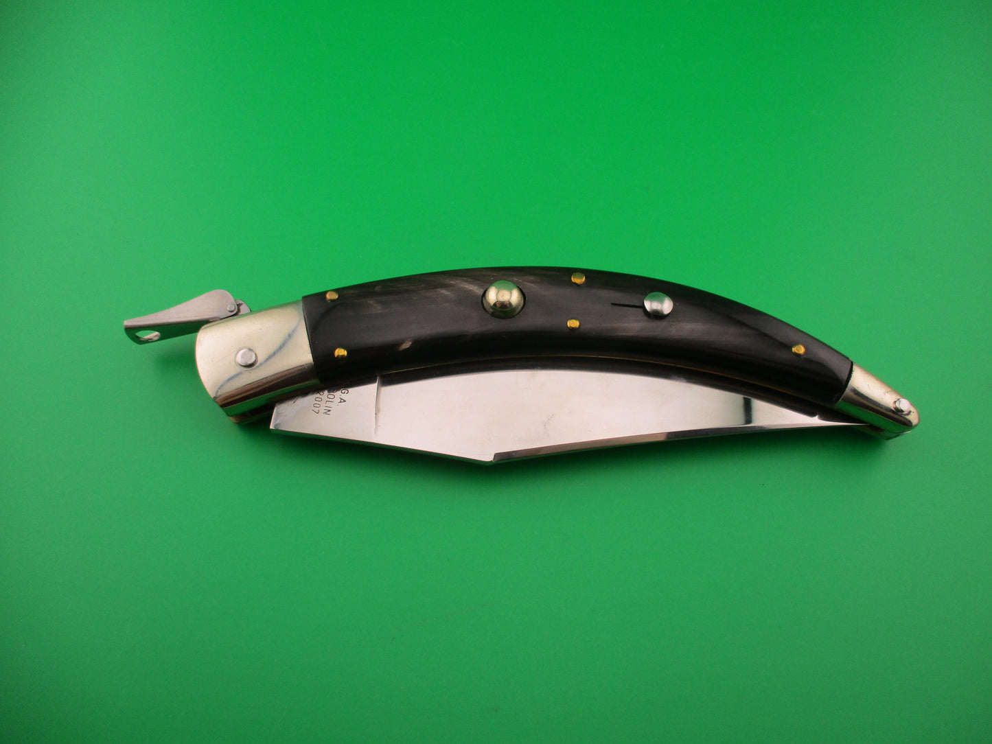 AGA CAMPOLIN ITALY 30cm Italian Horn Catalana Fulcrum automatic knife