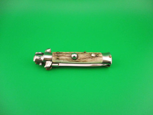 ROSTFREI 14cm Italian Stag stiletto Oreste Dibon vintage automatic knife