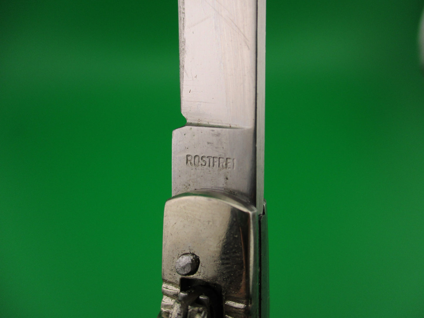 ROSTFREI 20cm German Slim Line Stag lever vintage automatic knife