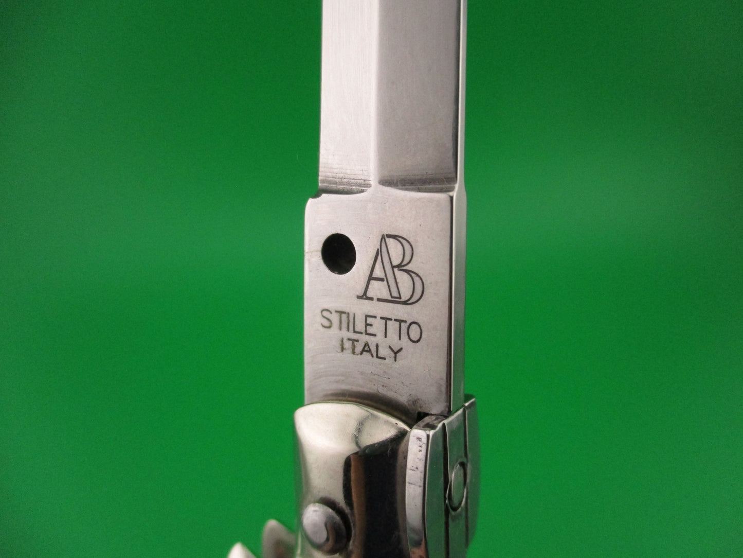 AB Stiletto 23cm Italian Swivel bolster Dagger Stag automatic knife