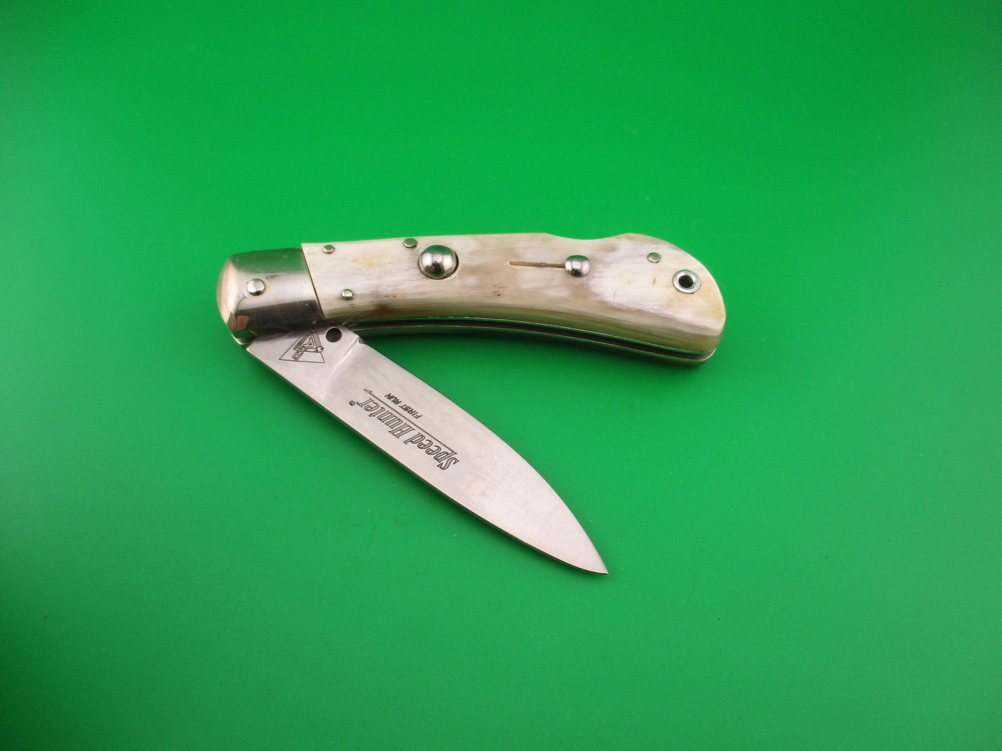 AKC 18cm Italian Lockback Horn Speed Hunter First Run automatic knife