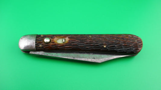 SCHRADE CUT CO 1543 3/4 Hunter Switchblade Knife Etched BW STEEL CO