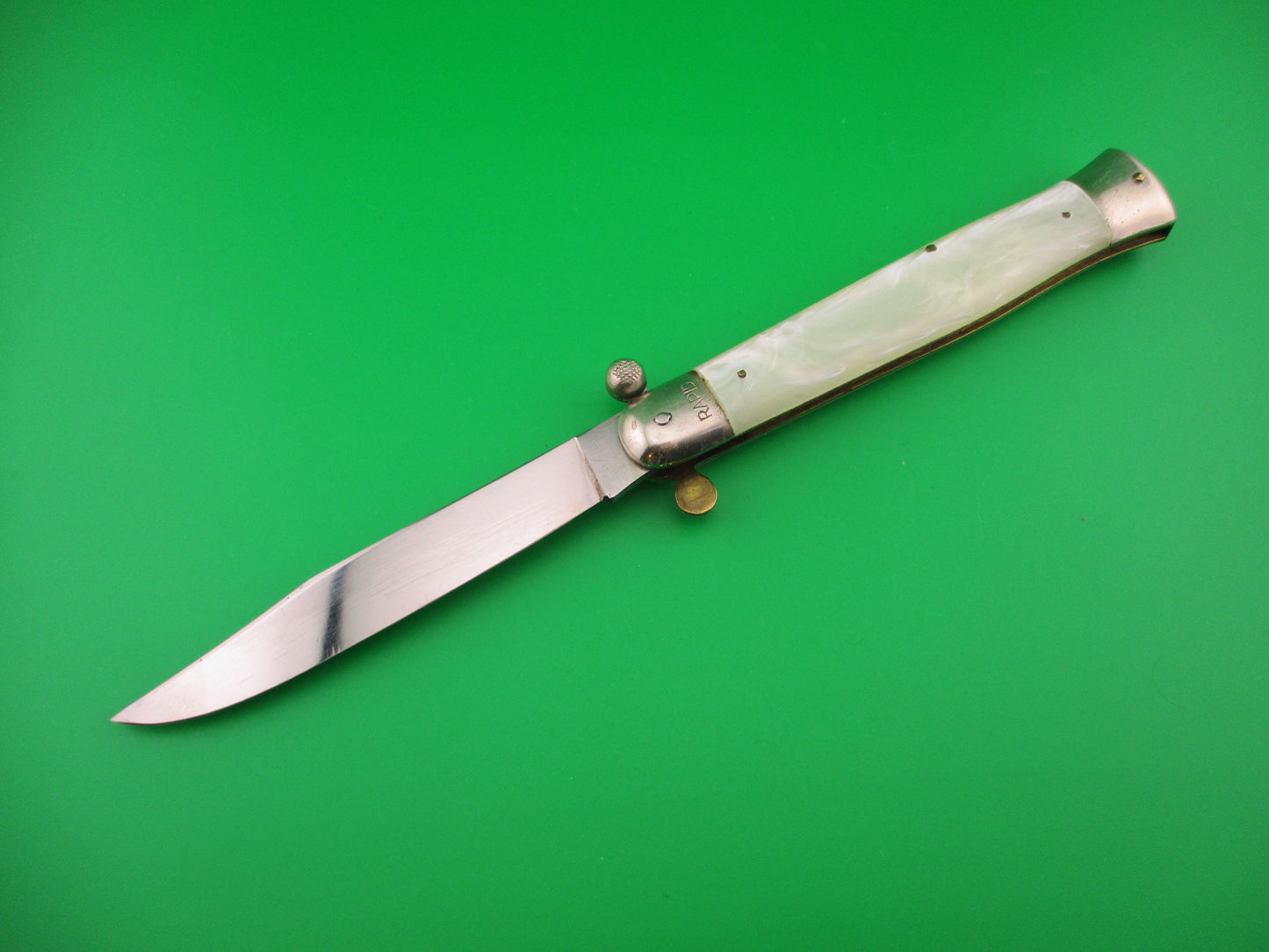 RAPID SZL ROSTFREI 25cm Italian Knob open manual Pearlex vintage knife