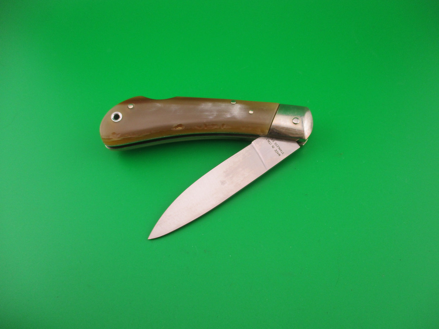 AKC 18cm Italian Lockback Horn Speed Hunter First Run automatic knife