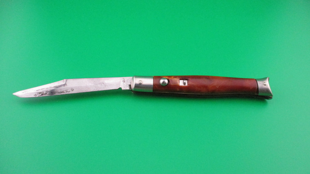 Colonial SHUR SNAP Fishtail 4th Gen Rootbeer swirl Vintage switchblade ...