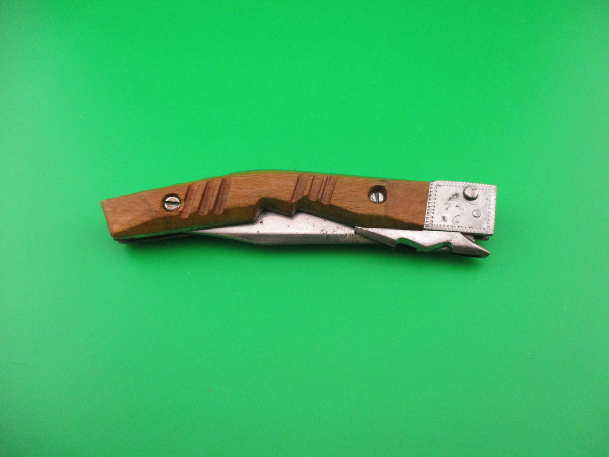 RPK 22cm Russian Prison Knife Swing guard Wood handles vintage automatic knife
