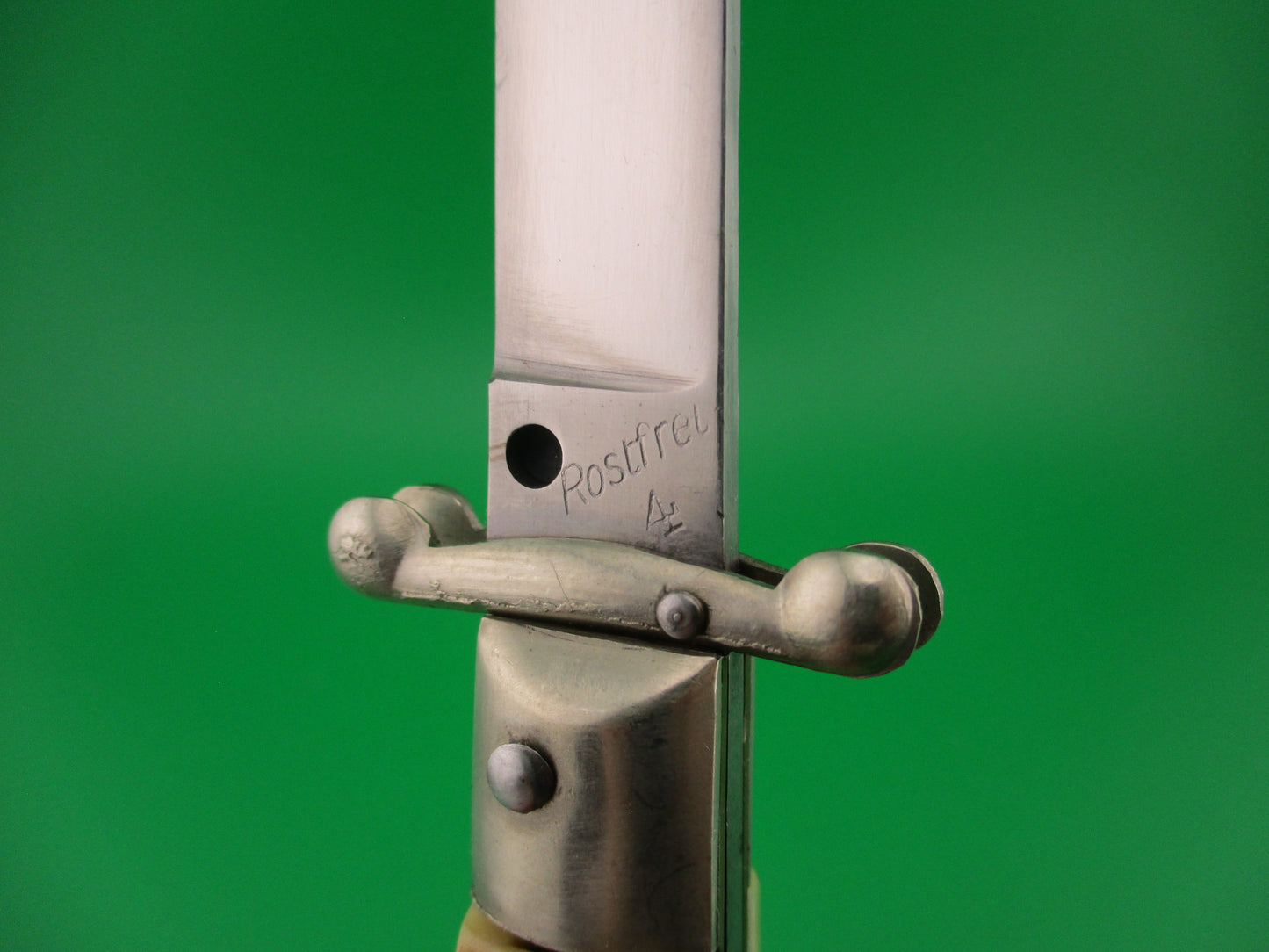 Rostfrei 4 20cm Italian Swing guard Stag Lockback Vintage automatic knife