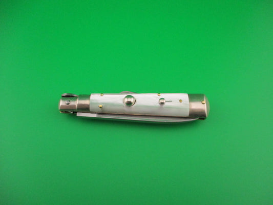 PATENT ROSTFREI KISSING CRANE 18cm Italian Humpback Coilspring Pearlex automatic knife