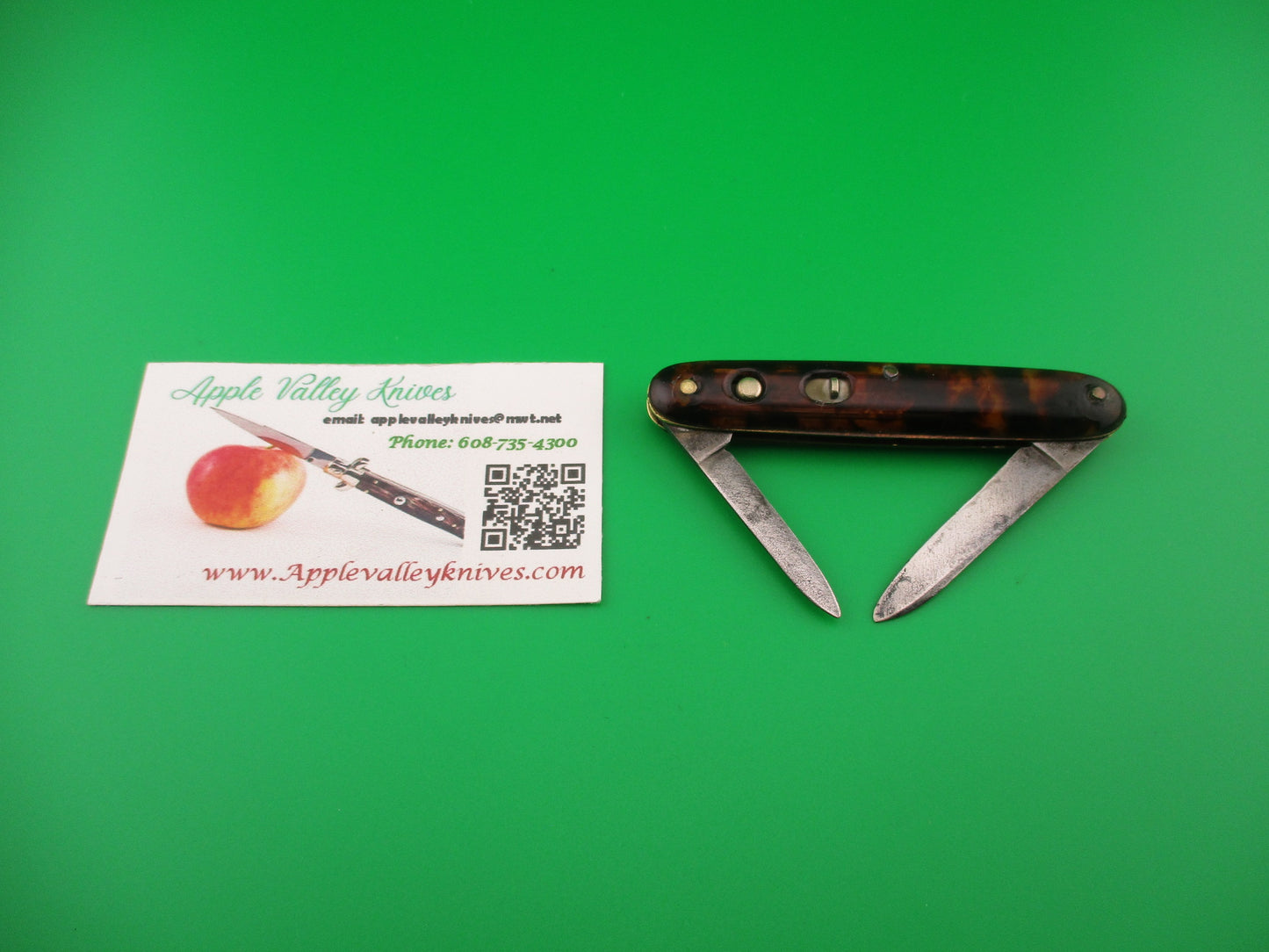 WADE & BUTCHER Schrade contract Double Tortoise celluloid vintage switchblade knife