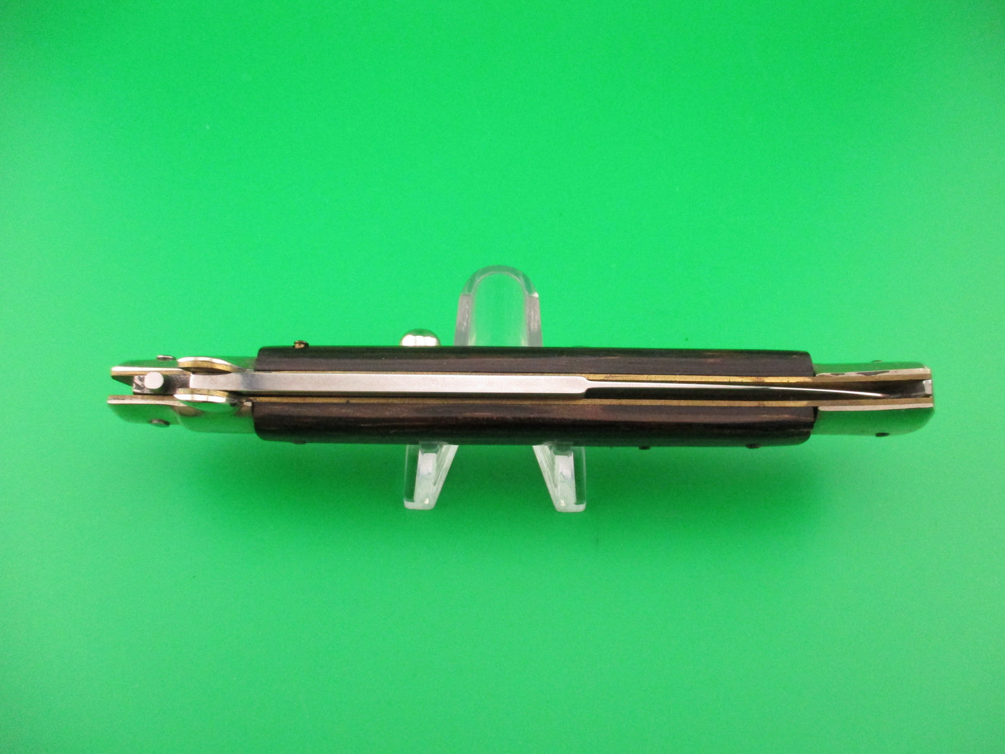 FRANK B 2002 28cm Italian Picklock Bayonet horn automatic knife in Wood box
