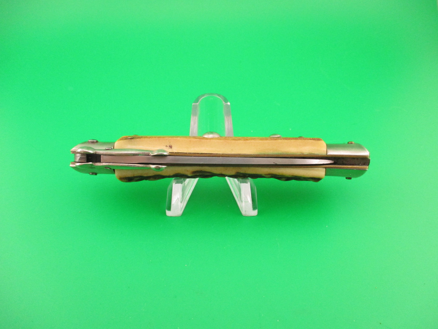 Rostfrei 4 20cm Italian Swing guard Stag Lockback Vintage automatic knife