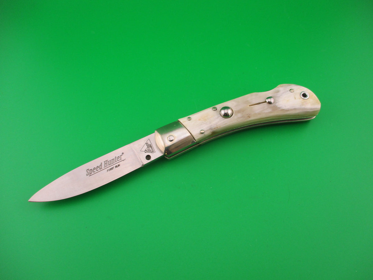 AKC 18cm Italian Lockback Horn Speed Hunter First Run automatic knife