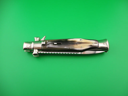 z AGA CAMPOLIN ITALY 29cm Italian BLACK WIDOW Fulcrum Wasp Square button automatic knife