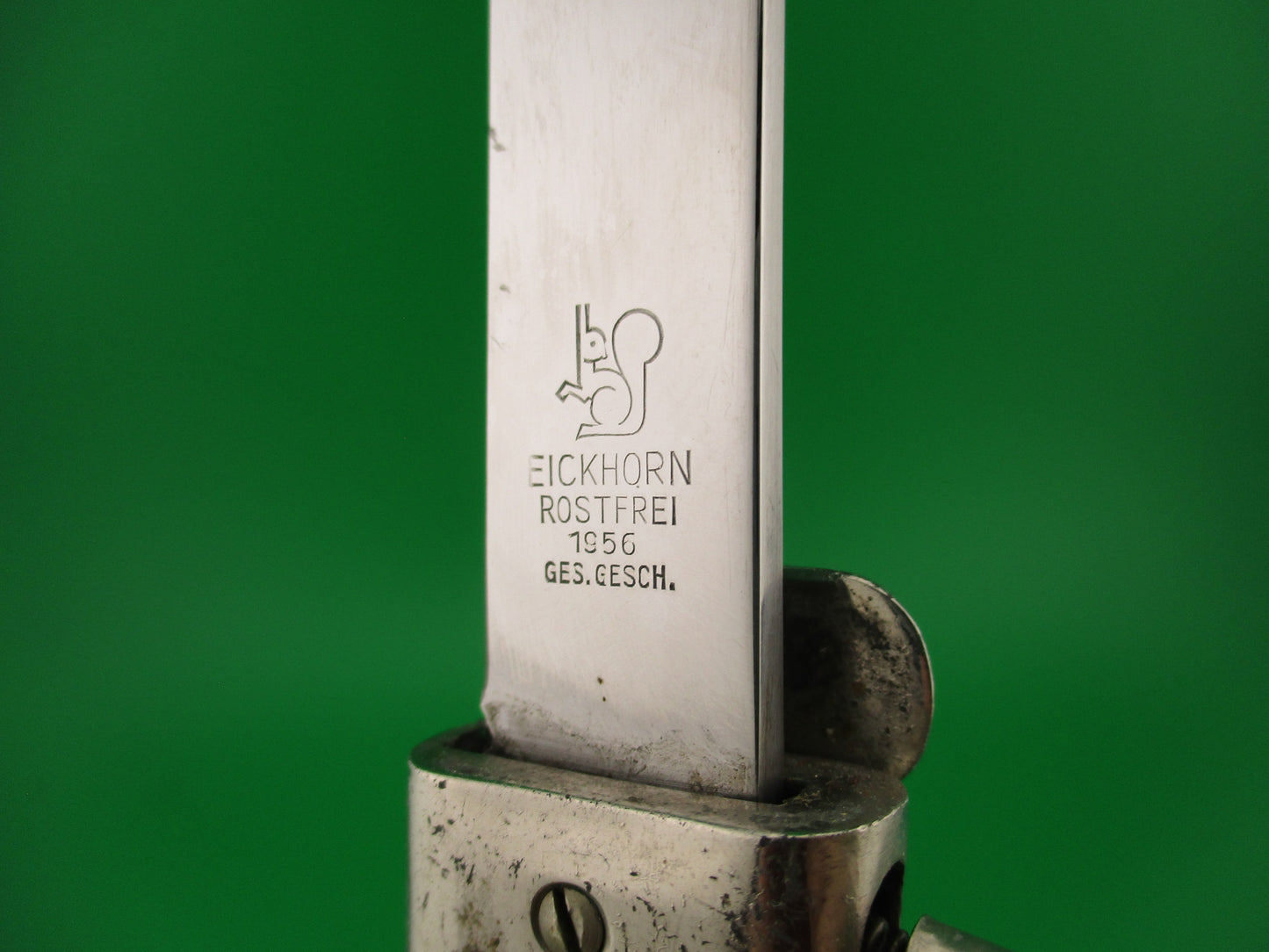 EICKHORN ROSTFREI 1959 23cm German Trap door Gravity knife military