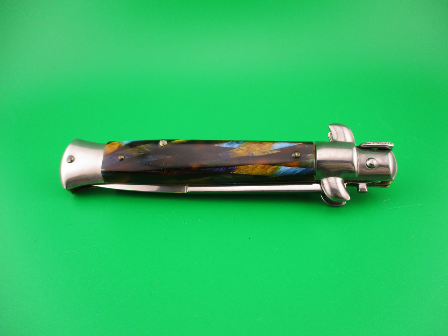 ITALY STAINLESS 22cm Italian Swivel bolster Wild Colors automatic knife