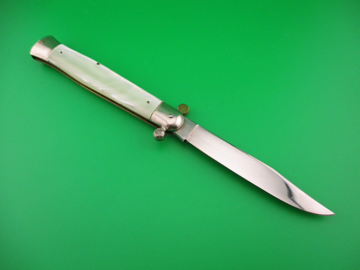 RAPID SZL ROSTFREI 25cm Italian Knob open manual Pearlex vintage knife