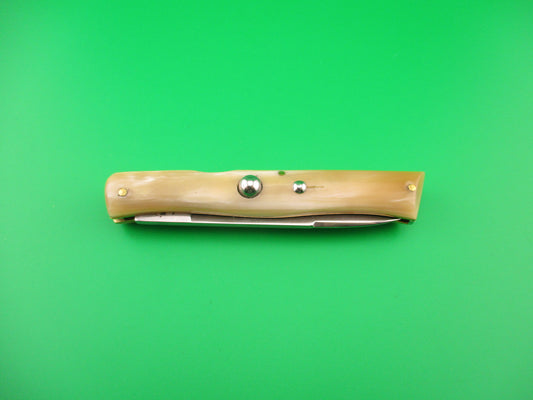 CEM MANIAGO 21cm Italian lockback Honey & Cream horn DM automatic knife