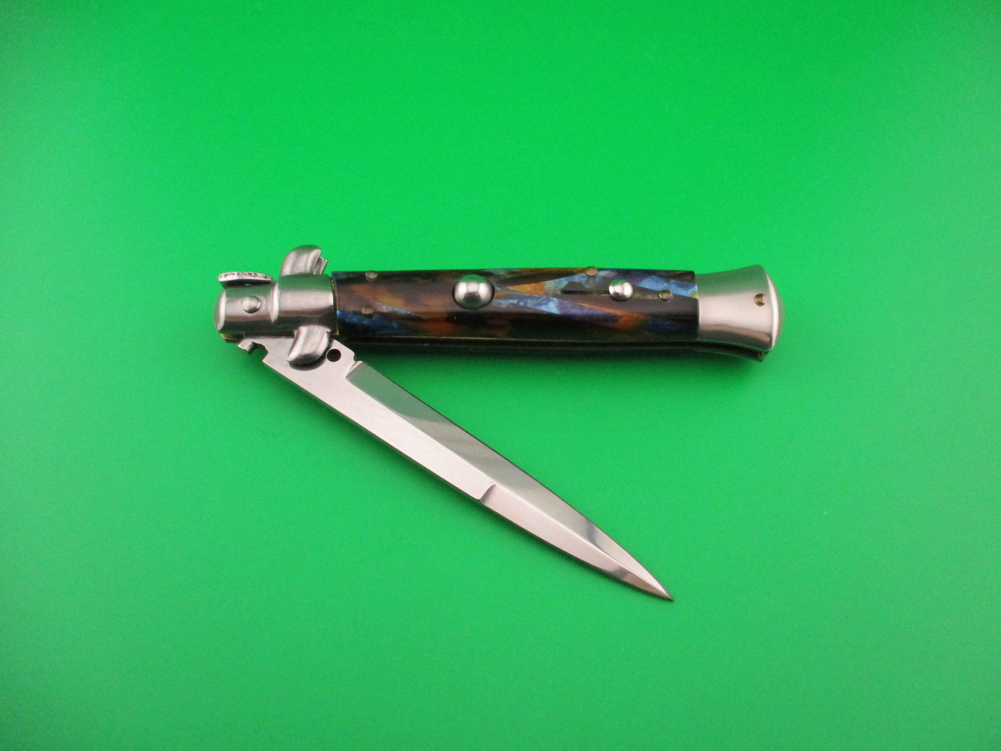 ITALY STAINLESS 22cm Italian Swivel bolster Wild Colors automatic knife