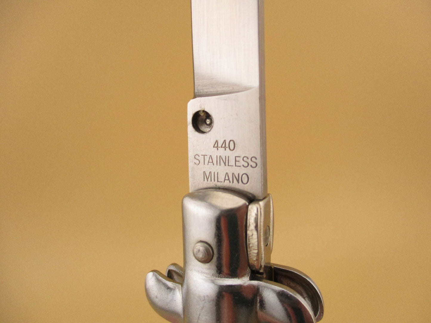 440 STAINLESS MILANO 22cm Italian Stiletto Green pearlex automatic knife