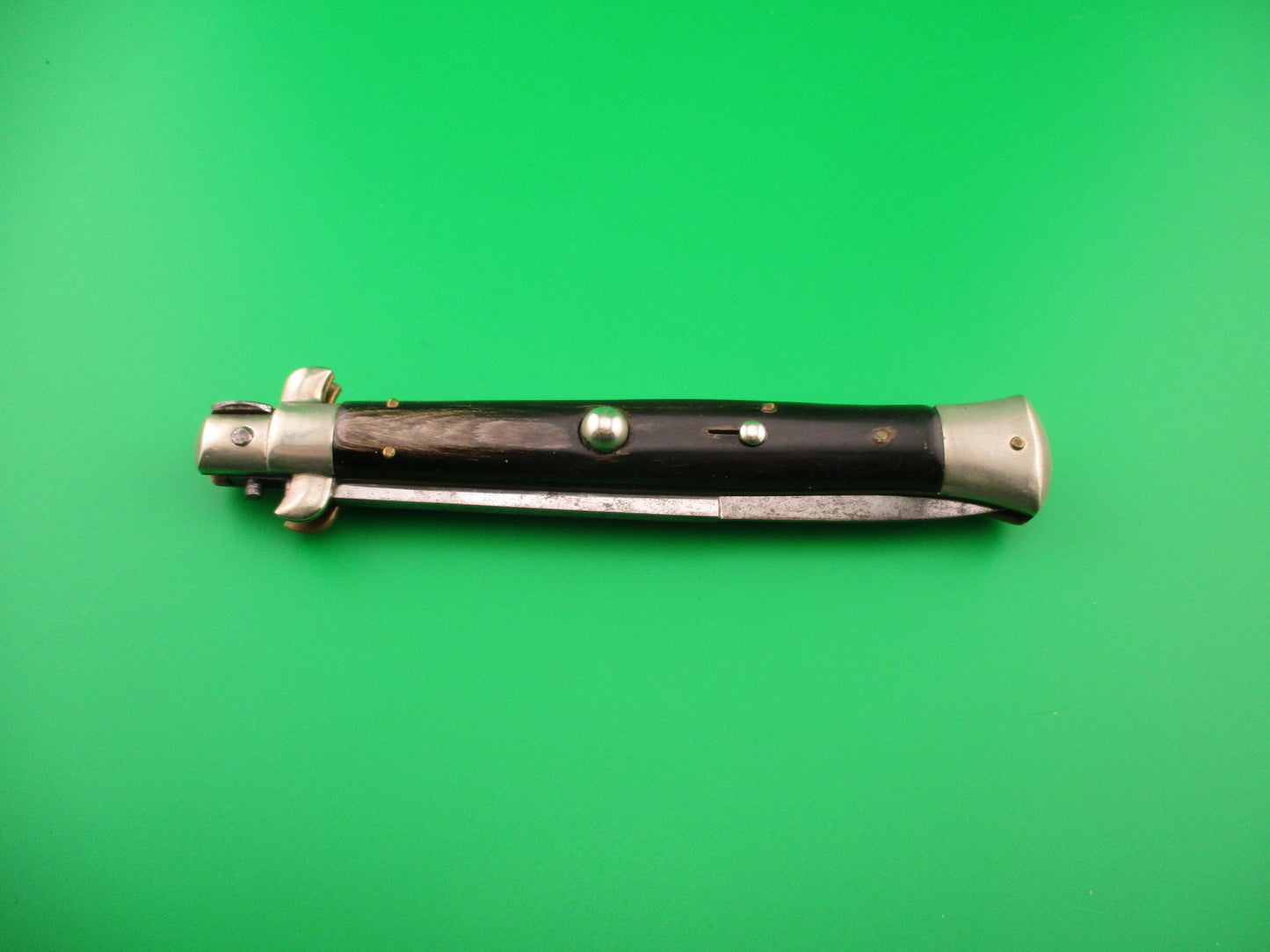 No Stamp 28cm Italian Picklock 1950s Vintage Bayonet Horn automatic knife NICE