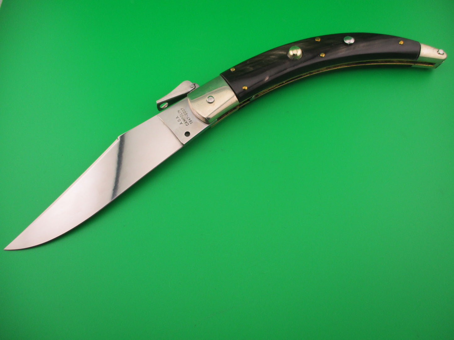 AGA CAMPOLIN ITALY 30cm Italian Horn Catalana Fulcrum automatic knife