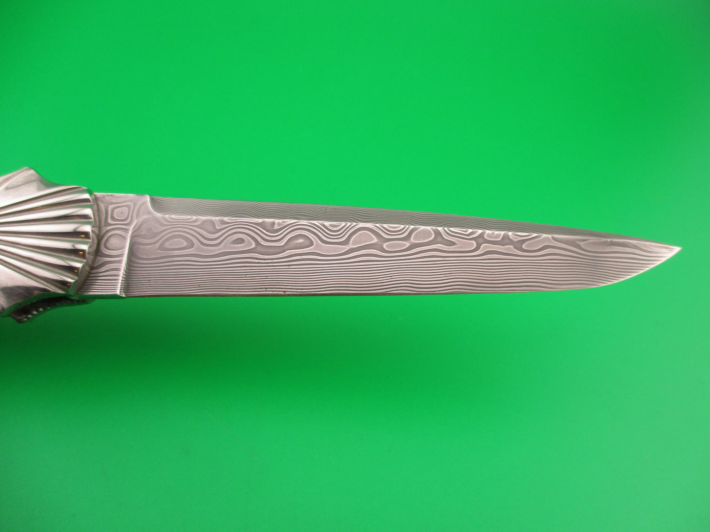 KAS Ken Steigerwalt Custom MOP & Damascus Sea Shell bolster automatic knife