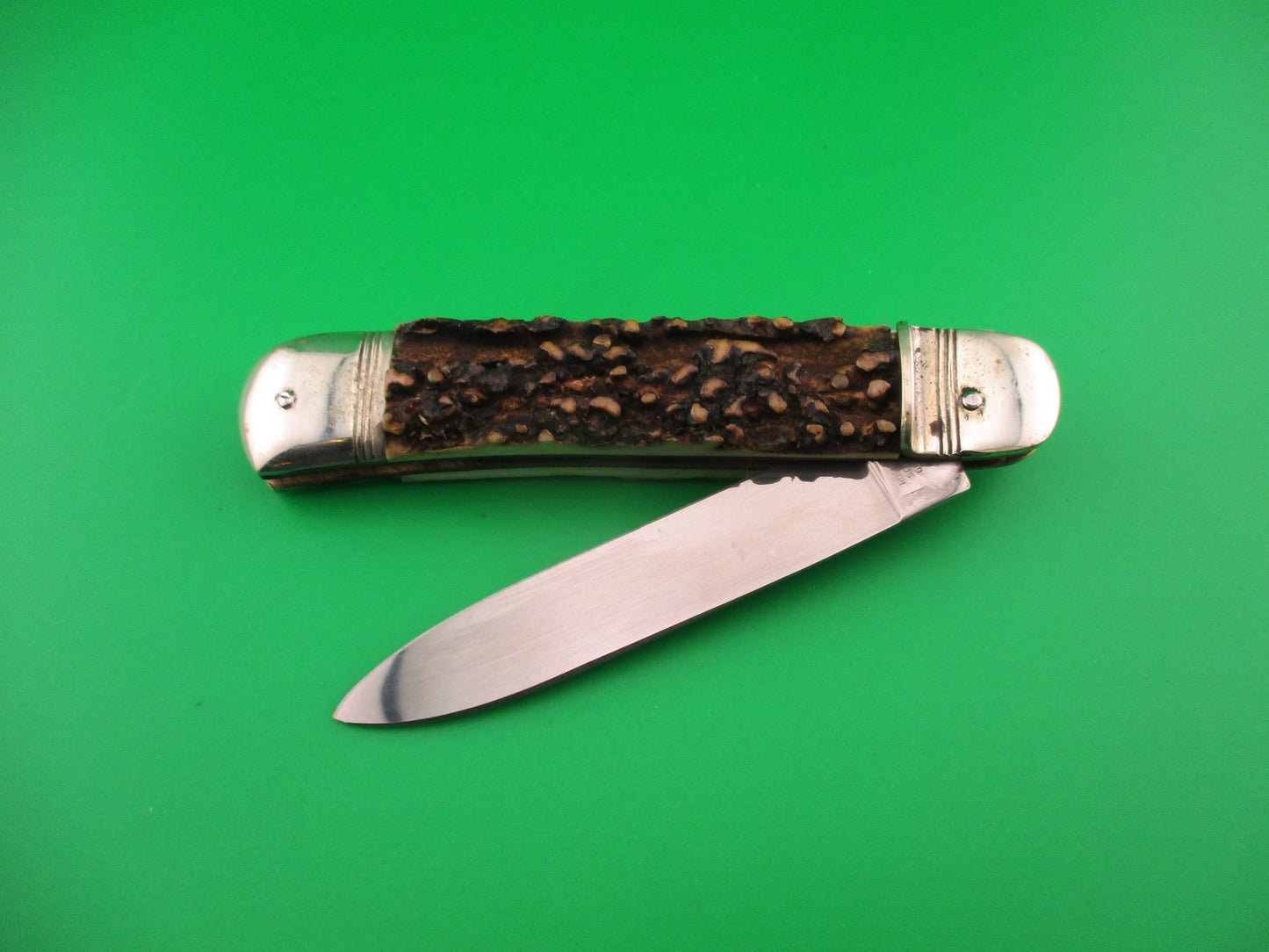ROSTFREI KISSING CRANE 11cm German Lever Stag vintage automatic knife