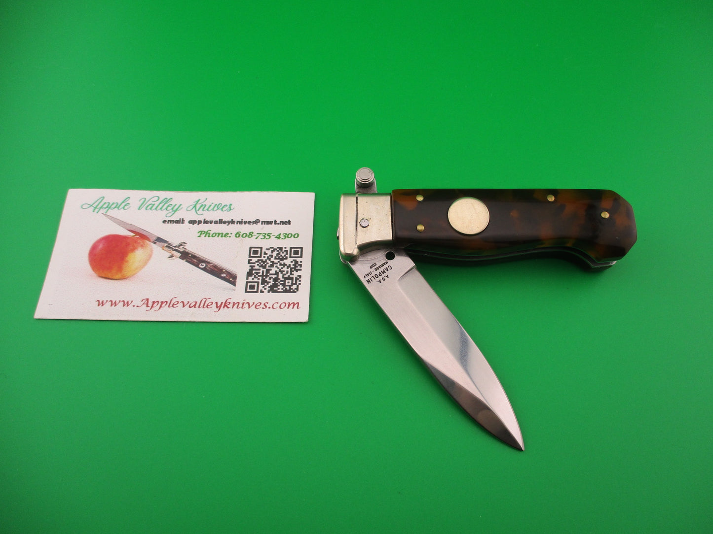 AGA CAMPOLIN 2019 17cm Italian FIRST RUN Piccolo Tortoise automatic knife
