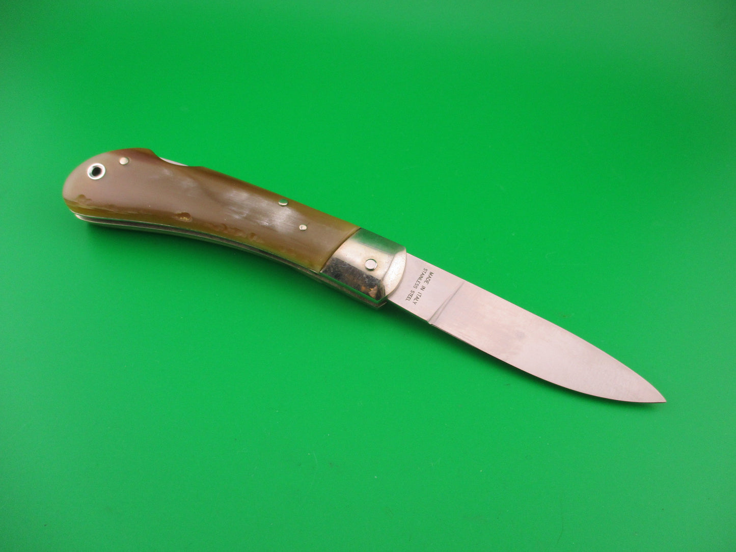 AKC 18cm Italian Lockback Horn Speed Hunter First Run automatic knife