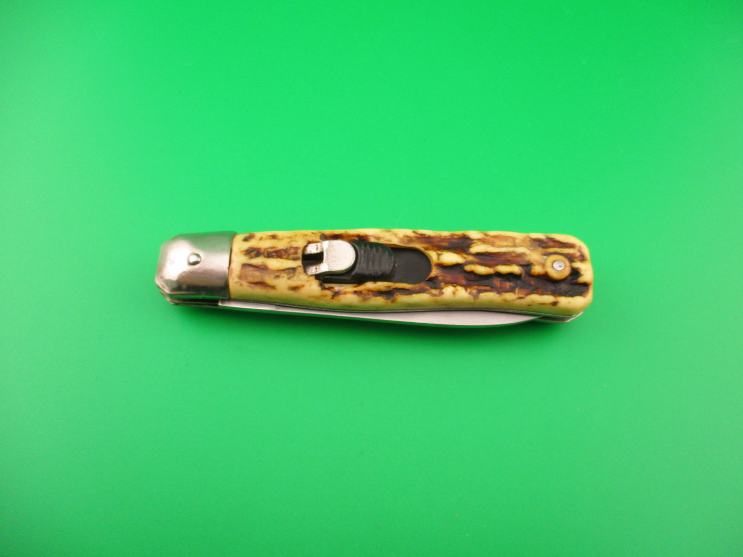 SOLINGEN GERMANY ROSTFREI 18cm German Imitation Stag automatic knife