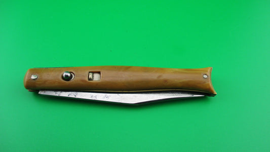 COLONIAL SHUR SNAP Fishtail Caramel Early 2nd Gen switchblade knife