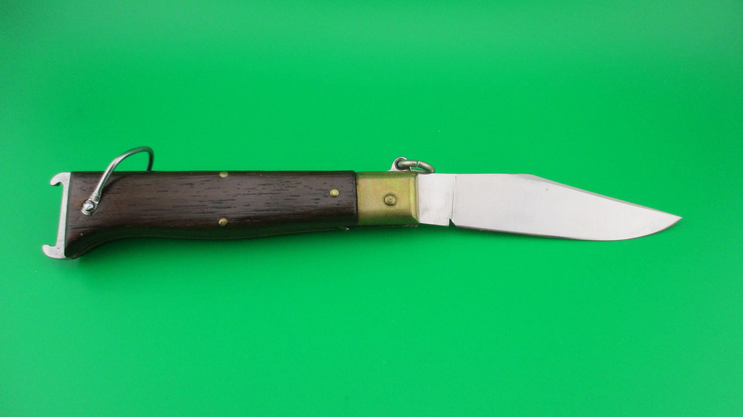 Rostfrei (slant) Jaguar 20cm Italian Shell puller Ring pull switchblade knife NIB