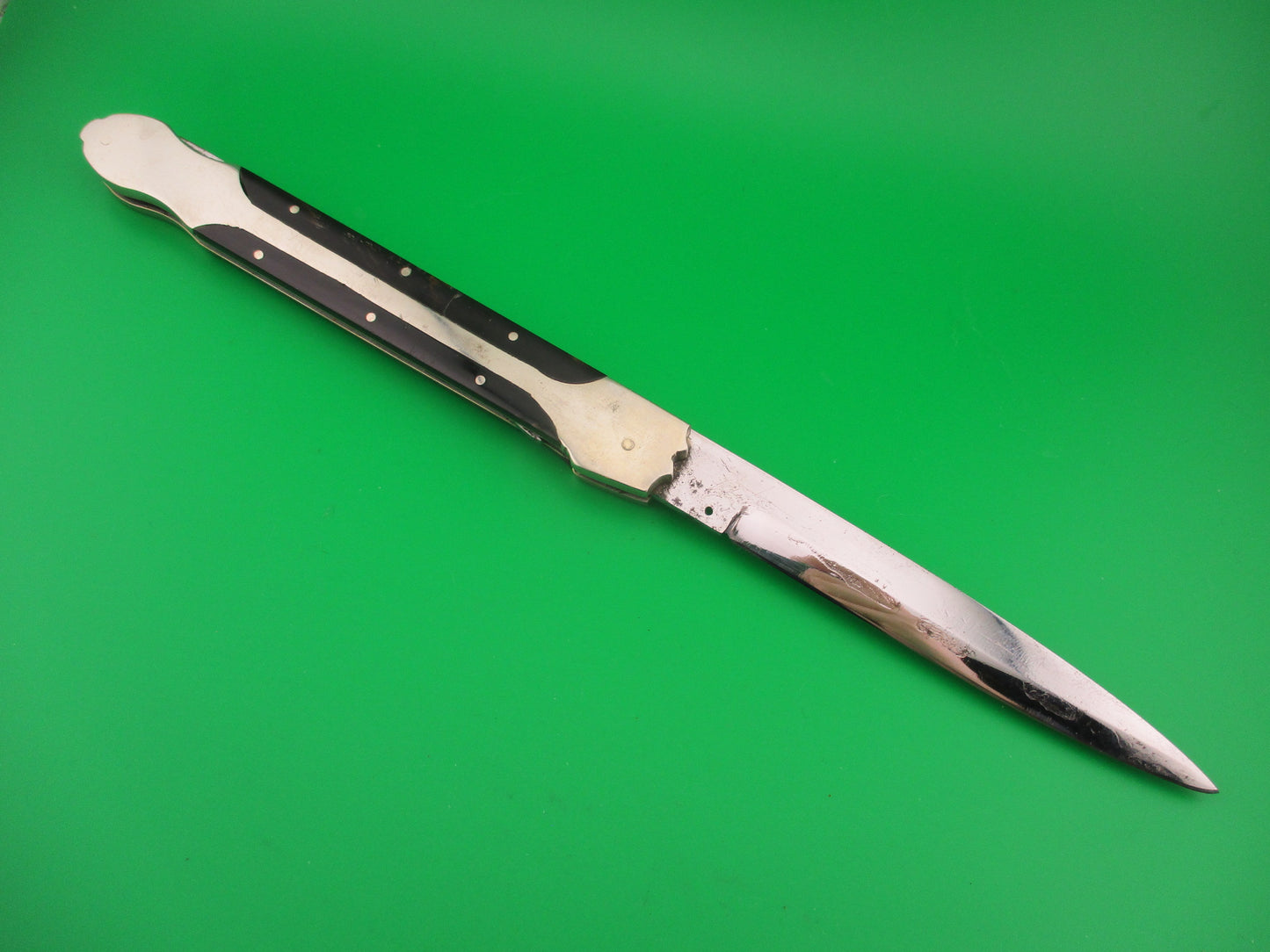 JTK Custom 11 inch Hand Made Automatic lockback Knife Prioletta style release