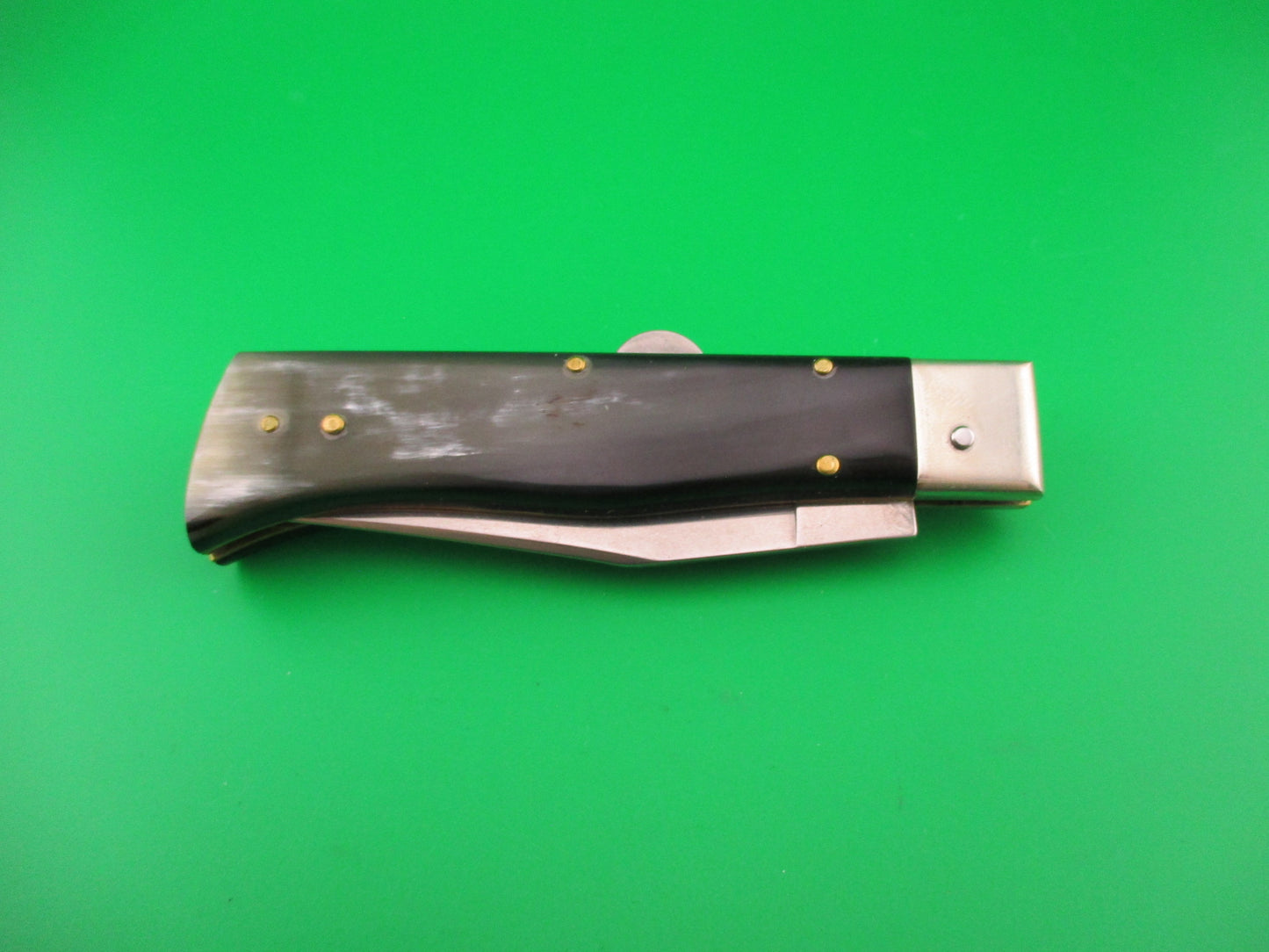 DM Dolphin 20cm Italian Humpback Red Dot Hunter Brazilian horn automatic knife