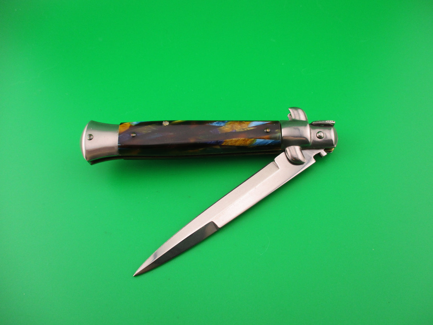 ITALY STAINLESS 22cm Italian Swivel bolster Wild Colors automatic knife