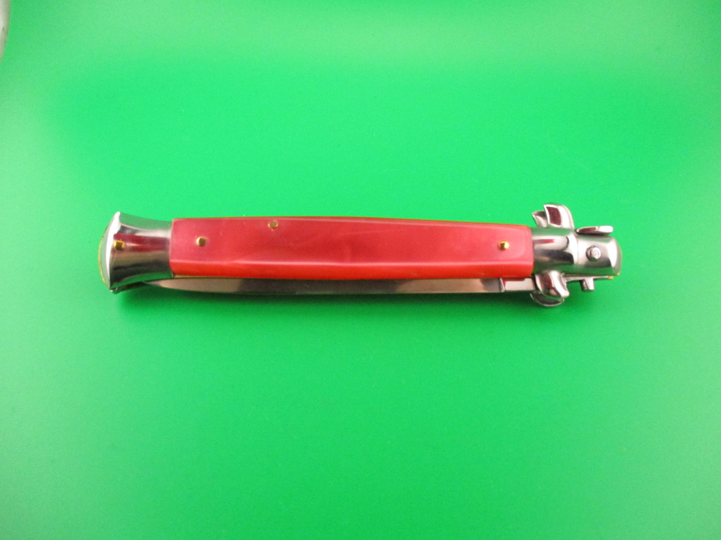 STILETTO ITALY 28cm Italian Swivel bolster Dagger Pink Acrylic automatic knife
