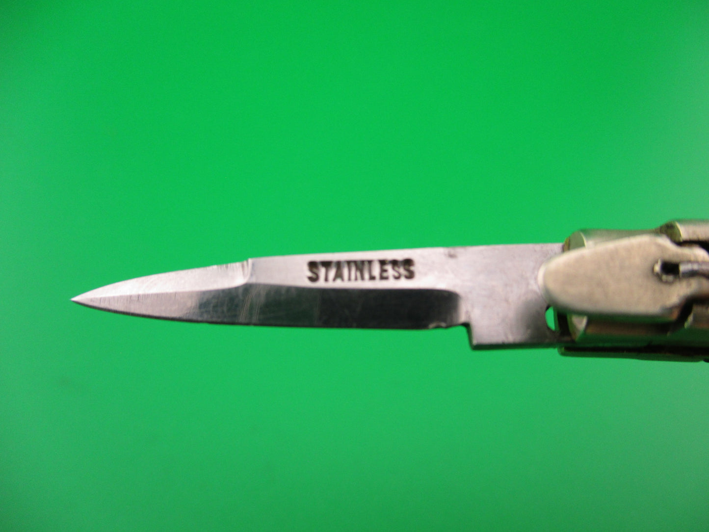 STAINLESS 7cm Japanese Mini Lever Slant Bolster automatic keychain knife