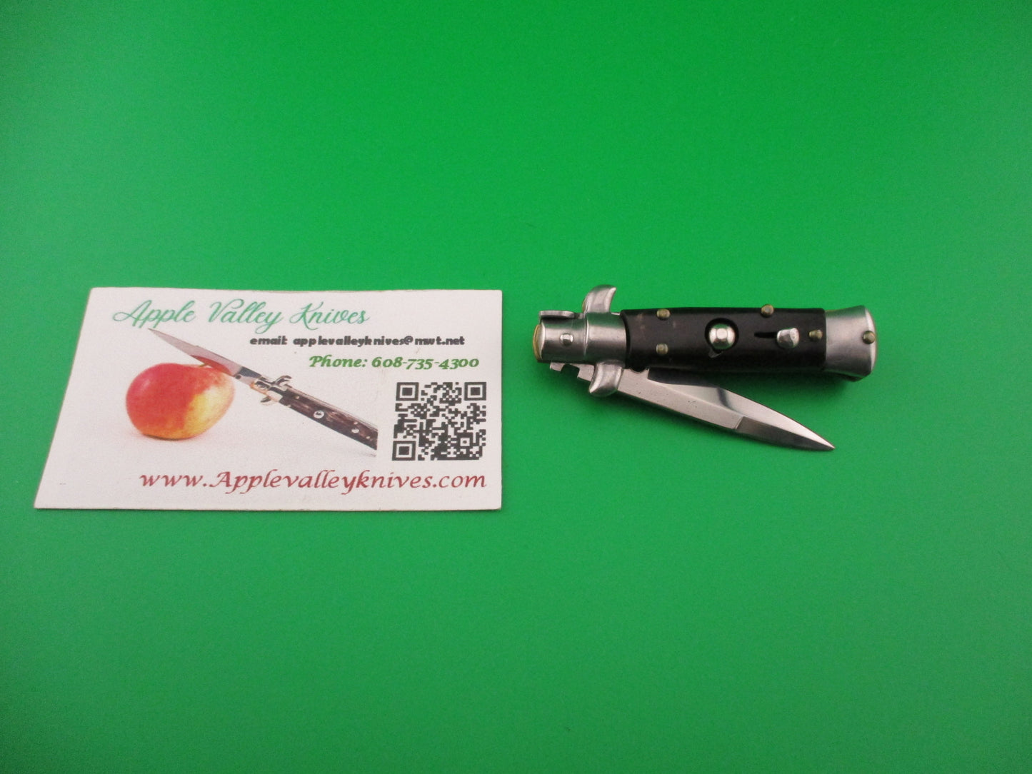 MADE IN ITALY 12cm Italian Swivel bolster Mini Stiletto bayonet automatic knife