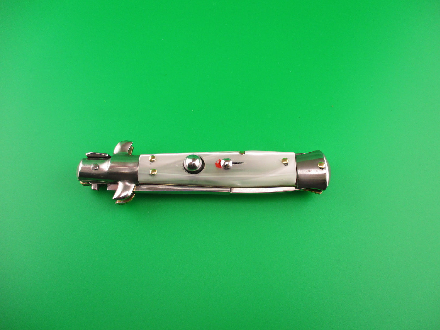 MANIAGO ITALY D.M. Dolphin 18cm Italian Picklock modern Pearlex automatic knife