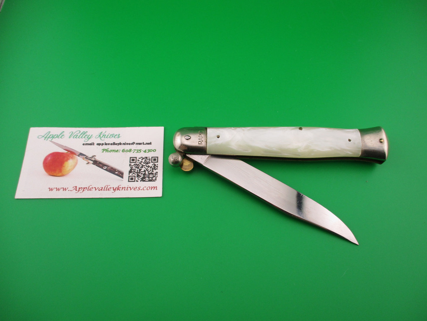 RAPID SZL ROSTFREI 25cm Italian Knob open manual Pearlex vintage knife
