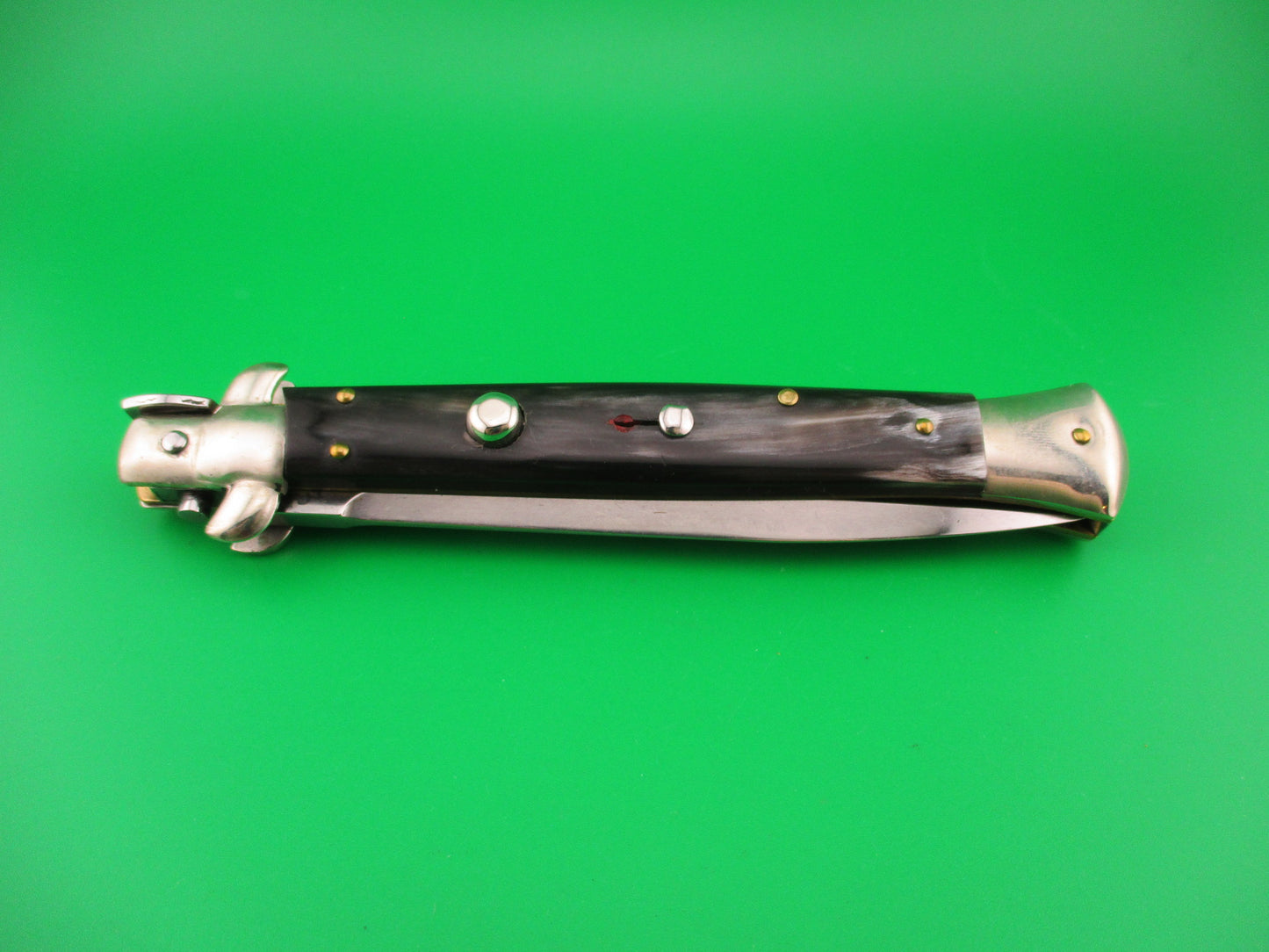 LATAMA WALT'S 28cm Classic Dark Horn Dagger Grind switchblade knife 5mm