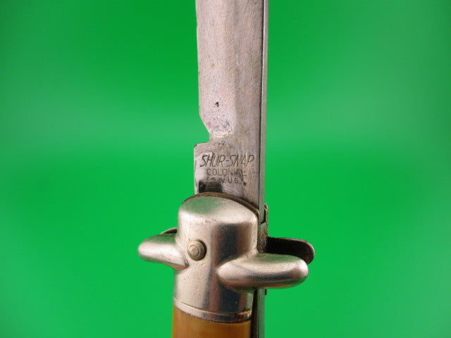 COLONIAL SHUR SNAP Bowtie 3rd Gen Caramel Vintage switchblade bowtie knife