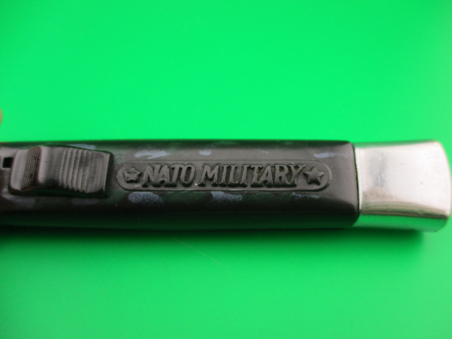 STAINLESS ROSTFREI 20cm Camouflage NATO MILITARY OTF DA Chef automatic knife