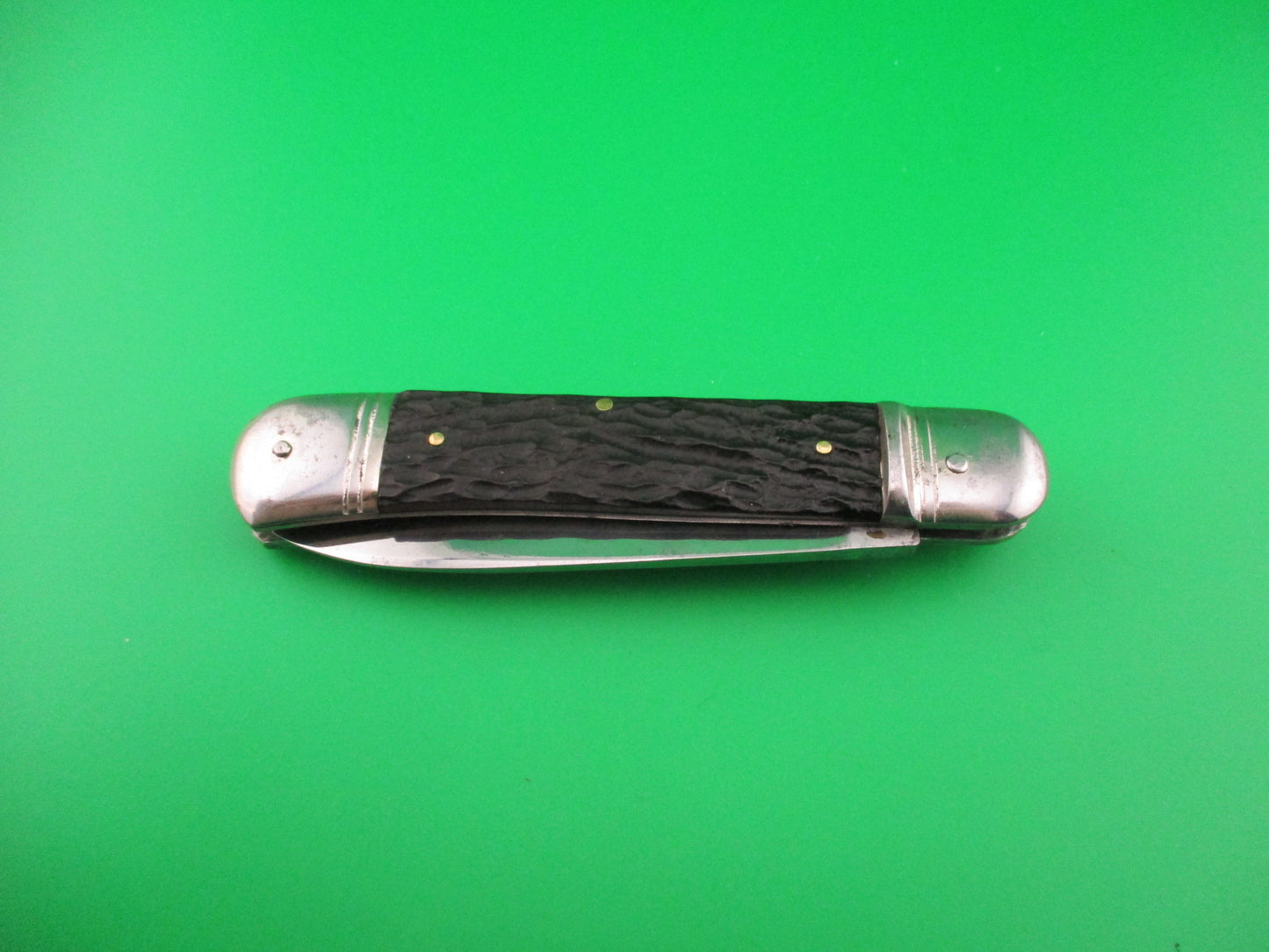SOLINGEN Kissing Crane 11cm German Lever Dark Jigged Bone vintage automatic knife