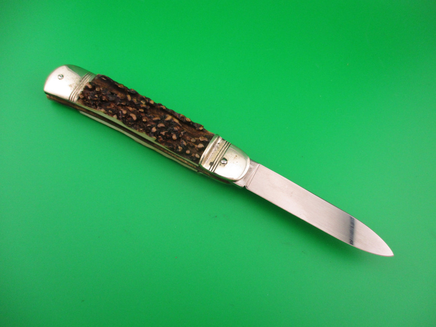 ROSTFREI KISSING CRANE 11cm German Lever Stag vintage automatic knife